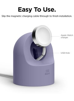 Elago W2 Stand for Apple Watch Charger Stand compatible with Apple Watch Ultra, Series 8/SE2/7/6/SE/5/4/3/2/1 (49mm,45mm,44mm,42mm,41mm,40mm,38mm) - Lavender Grey  - Image 5