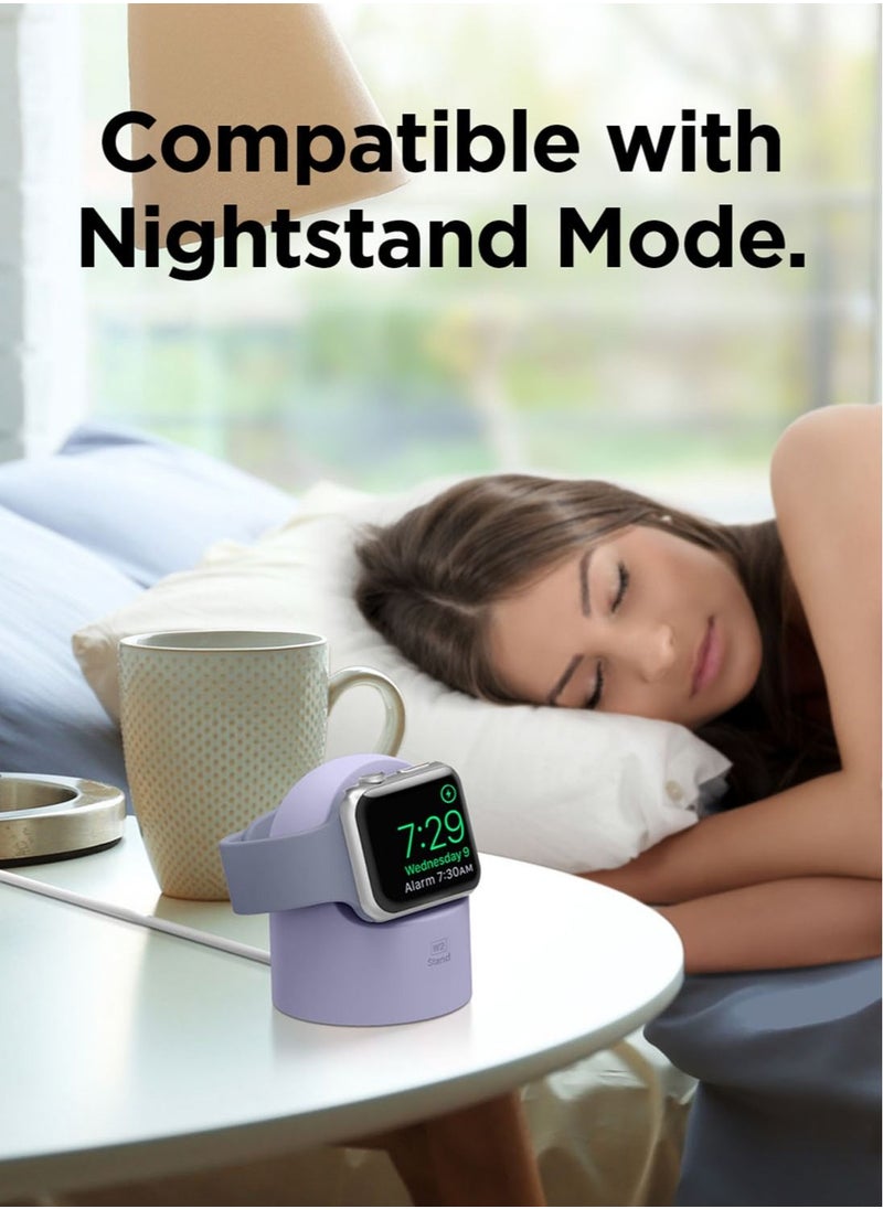 Elago - W2 Stand for Apple Watch Charger Stand compatible with Apple Watch Ultra, Series 8/SE2/7/6/SE/5/4/3/2/1 (49mm,45mm,44mm,42mm,41mm,40mm,38mm) - Lavender Grey - Image 1