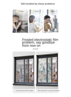 fashionhome Waterproof PVC Frosted Glass Window Privacy Film Sticker  - Image 3