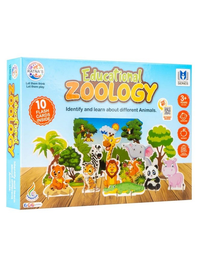 Ratna's Zoology to Create 3D Jungle with Printed Wooden Cutouts Learning & Educational Game for Kids & Toddlers - Image 1