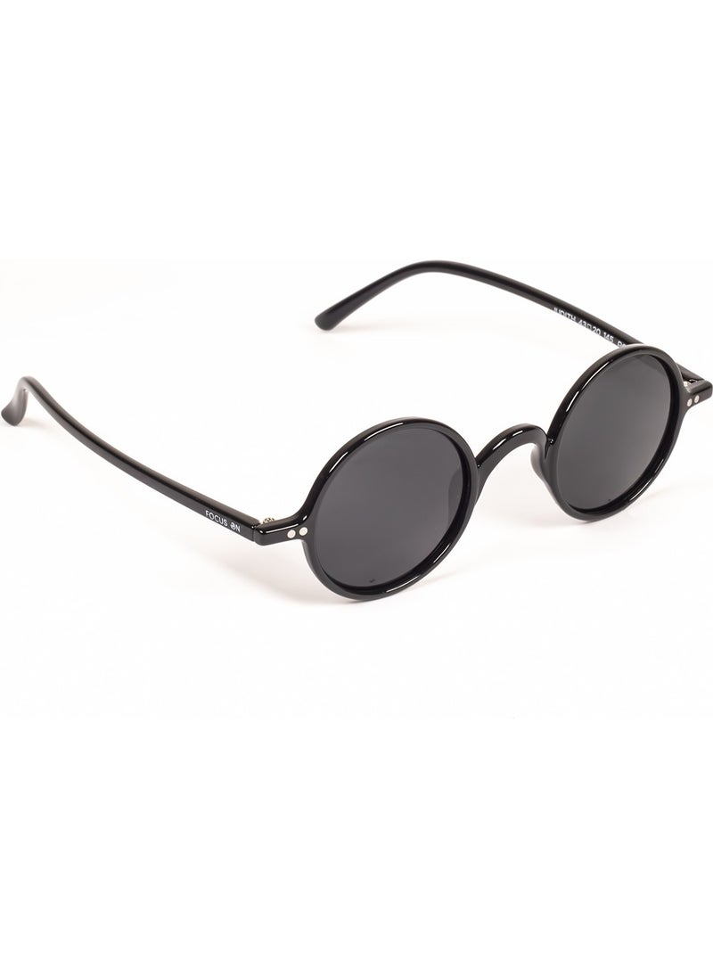 Focus On Judith Black Polarized Retro Sunglasses  - Image 1