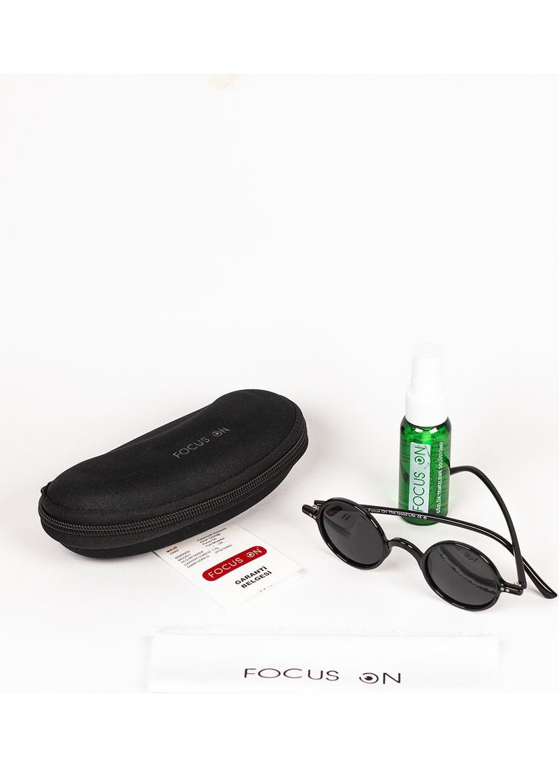 Focus On Judith Black Polarized Retro Sunglasses  - Image 3