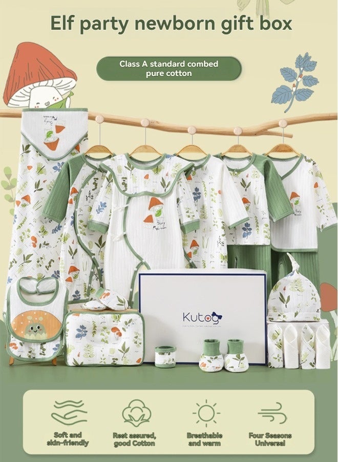 بيوينتي 22PCS مجموعة هدايا الأطفال حديثي الولادة ، مجموعة هدايا Layette حديثي الولادة ، مجموعة ملحقات ملابس الأطفال للأولاد والبنات ، القطن الممتاز. - Image 1