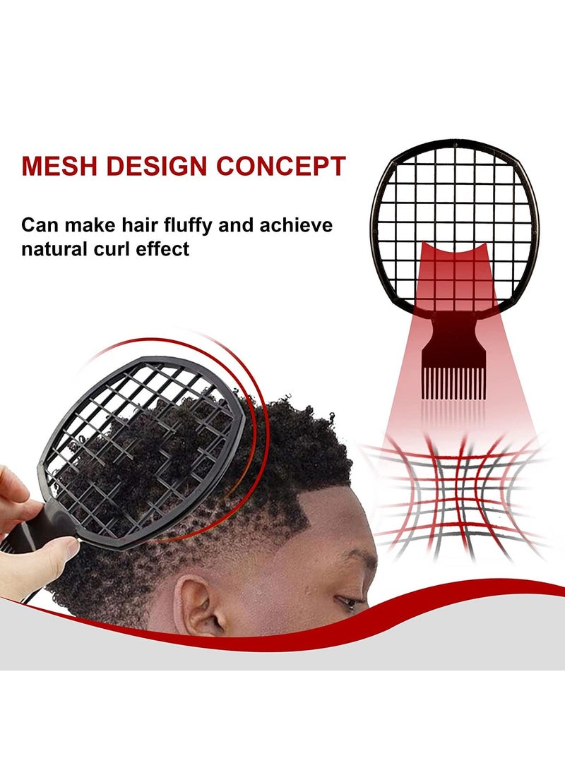 FASHION HOME Afro Hair Sponge Barber Brush for Hair Men Women With Hair Twist Curl Comb  - Image 3
