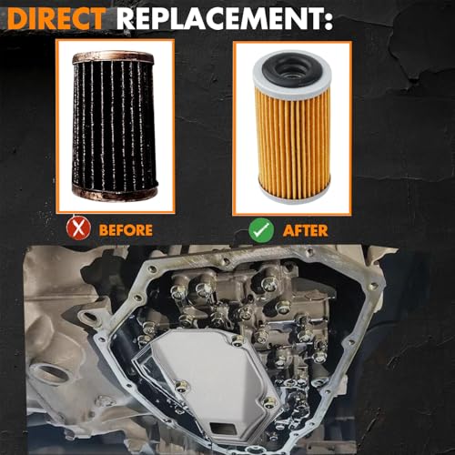 MEMOEO RE0F11A CVT Transmission Filter Oil Pan Gasket Kit Compatible With Nissan 2013-2019 Sentra 1.8L,2012-2019 Versa 1.6L,2014-2019 Versa Note 1.6L 33010-JF015 31726-28X0A 31726-3JX0A 19318012 - Image 4