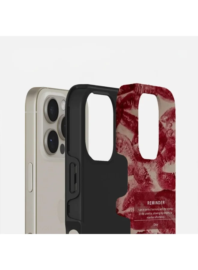 Mobcos iPhone 16 Pro Max Reminder Premium Case Compatible with Hybrid Dual-Layer Hard Shell + Silicone Protection - Scratch-Resistant Shockproof Mobile Cover