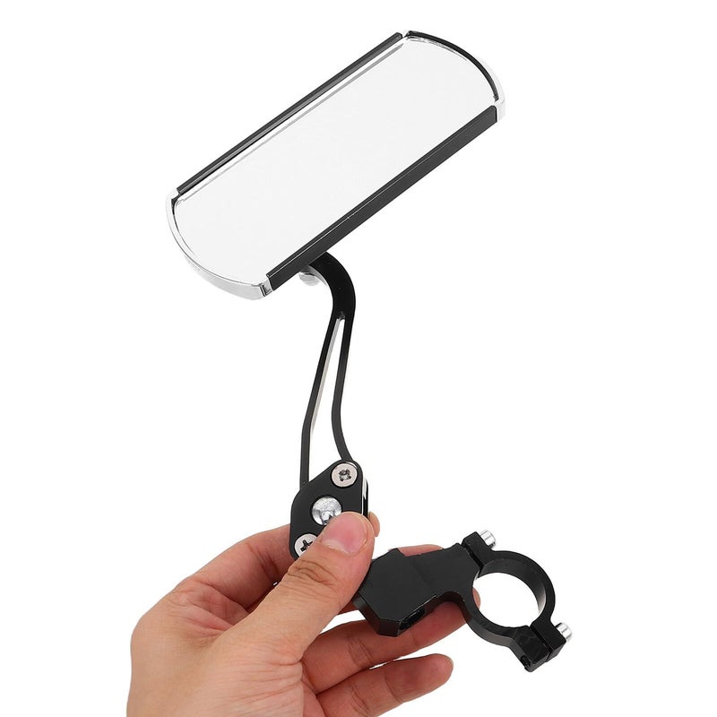 Aluminum Bike Mirrors 360 Rotatable Wide Angle Rear View For Cycling Safety 1 Pair Black - Image 5
