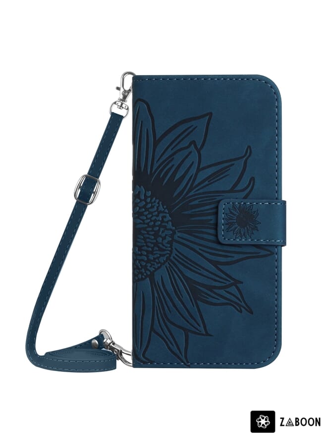 Zaboon Protective Case For Samsung Galaxy A54 5G GOOSPERY BLUE MOON Crazy Horse Texture Leather - Image 2