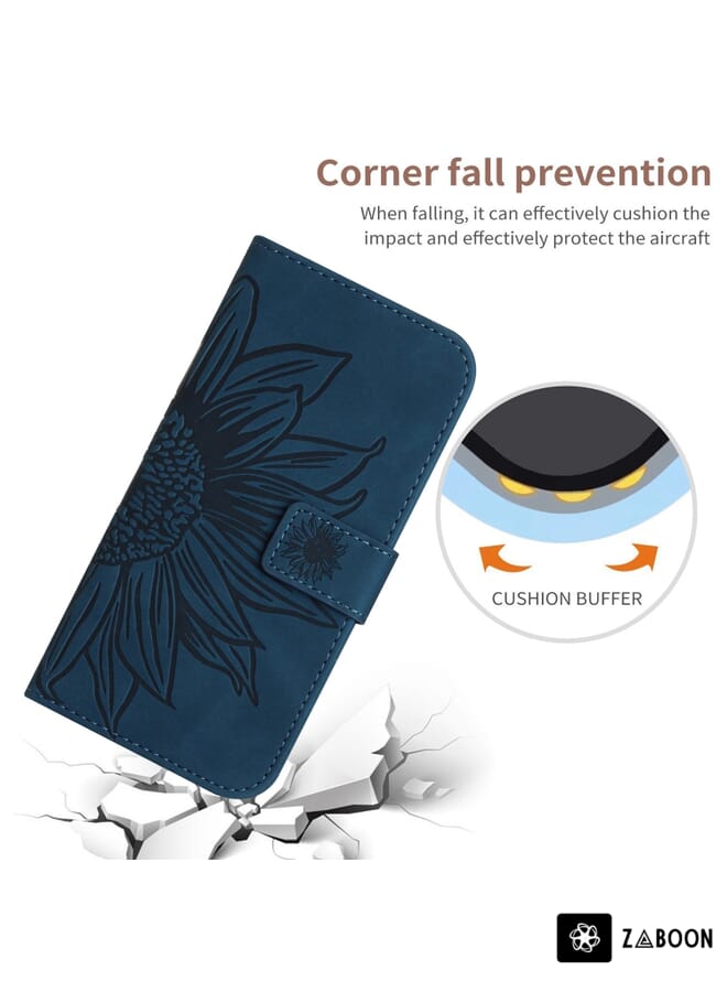 Zaboon Protective Case For Samsung Galaxy A54 5G GOOSPERY BLUE MOON Crazy Horse Texture Leather - Image 5