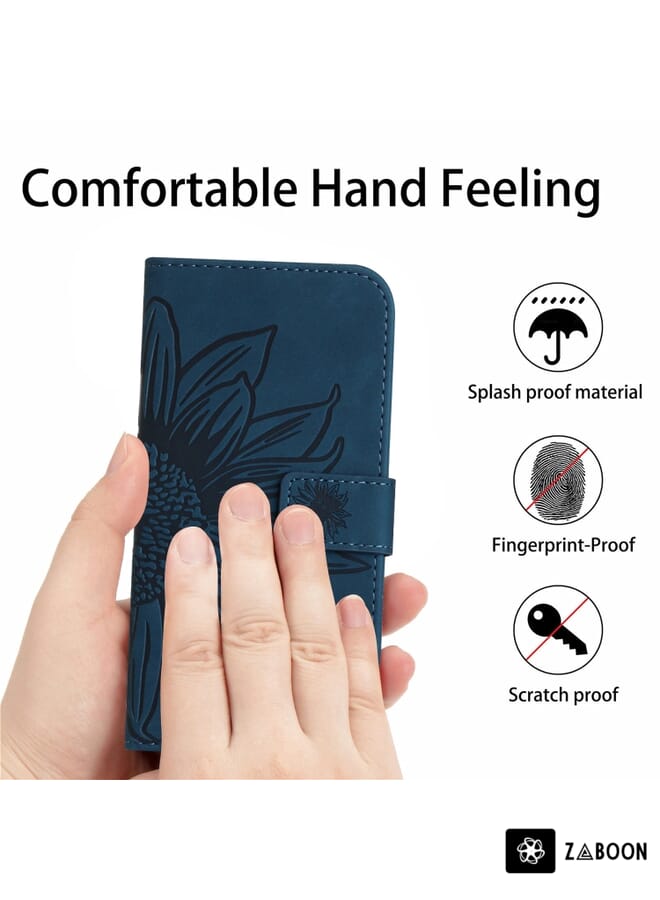 Zaboon Protective Case For Samsung Galaxy A54 5G GOOSPERY BLUE MOON Crazy Horse Texture Leather - Image 4