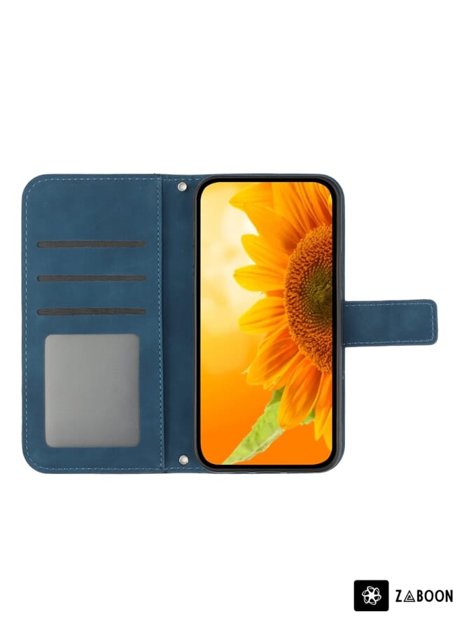 Zaboon Protective Case For Samsung Galaxy A54 5G GOOSPERY BLUE MOON Crazy Horse Texture Leather - Image 3