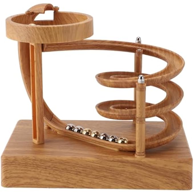 NOENNULL Art Perpetual Motion Machine, Not Stop Rolling Ball Toy, Science Physics Desk Gadget, December Fascinating Office Home Decor, Education Toy Toy Stress Relief Office Decoration - Image 5