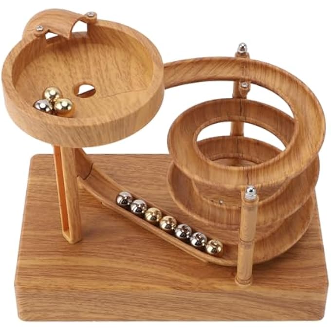 NOENNULL Art Perpetual Motion Machine, Not Stop Rolling Ball Toy, Science Physics Desk Gadget, December Fascinating Office Home Decor, Education Toy Toy Stress Relief Office Decoration - Image 3