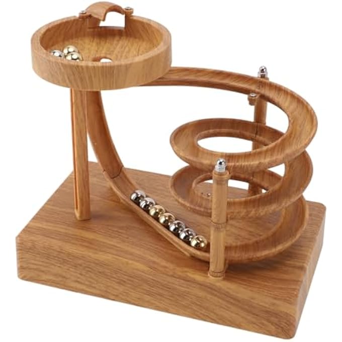 NOENNULL Art Perpetual Motion Machine, Not Stop Rolling Ball Toy, Science Physics Desk Gadget, December Fascinating Office Home Decor, Education Toy Toy Stress Relief Office Decoration - Image 4
