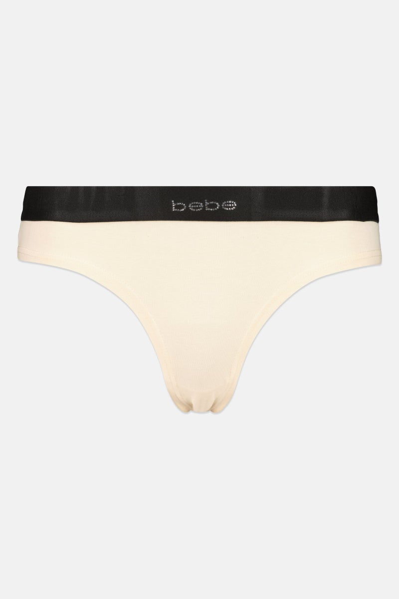 bebe Women 3 Packs Graphic Print Thong Panty Set, Multicolor - Image 4