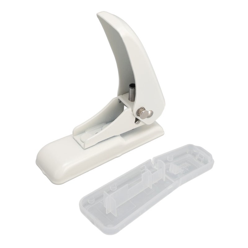 Single Hole Puncher: 5.5mm Round Hole, Full Metal Pointed Core, 40 Pages Capacity, Ergonomic Handle, Compact Lockable Design With Paper Scraps Box - Versatile Punch Tool For Home Office School Craft U - Image 2