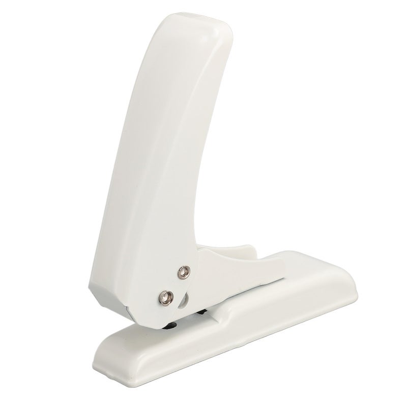 Single Hole Puncher: 5.5mm Round Hole, Full Metal Pointed Core, 40 Pages Capacity, Ergonomic Handle, Compact Lockable Design With Paper Scraps Box - Versatile Punch Tool For Home Office School Craft U - Image 5