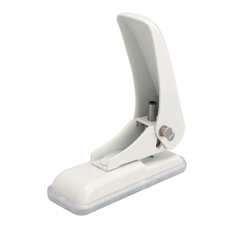 Single Hole Puncher: 5.5mm Round Hole, Full Metal Pointed Core, 40 Pages Capacity, Ergonomic Handle, Compact Lockable Design With Paper Scraps Box - Versatile Punch Tool For Home Office School Craft U - Image 4