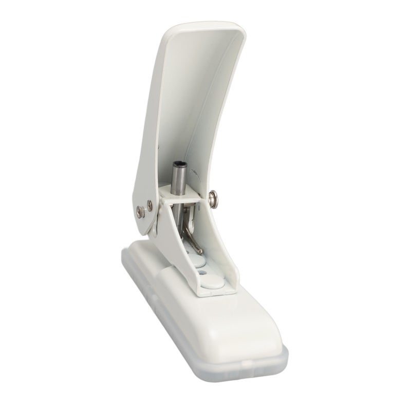 Single Hole Puncher: 5.5mm Round Hole, Full Metal Pointed Core, 40 Pages Capacity, Ergonomic Handle, Compact Lockable Design With Paper Scraps Box - Versatile Punch Tool For Home Office School Craft U - Image 3