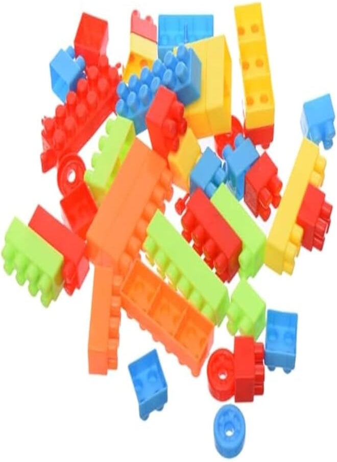 Plastic Colorful Building Blocks Kit Include Various Shapes With Creative Design And Allows To Reach Multiple Ideas Aiming To Develop Mind Creativity Skills For Kids Set Of 200 Pieces - Multi Color 