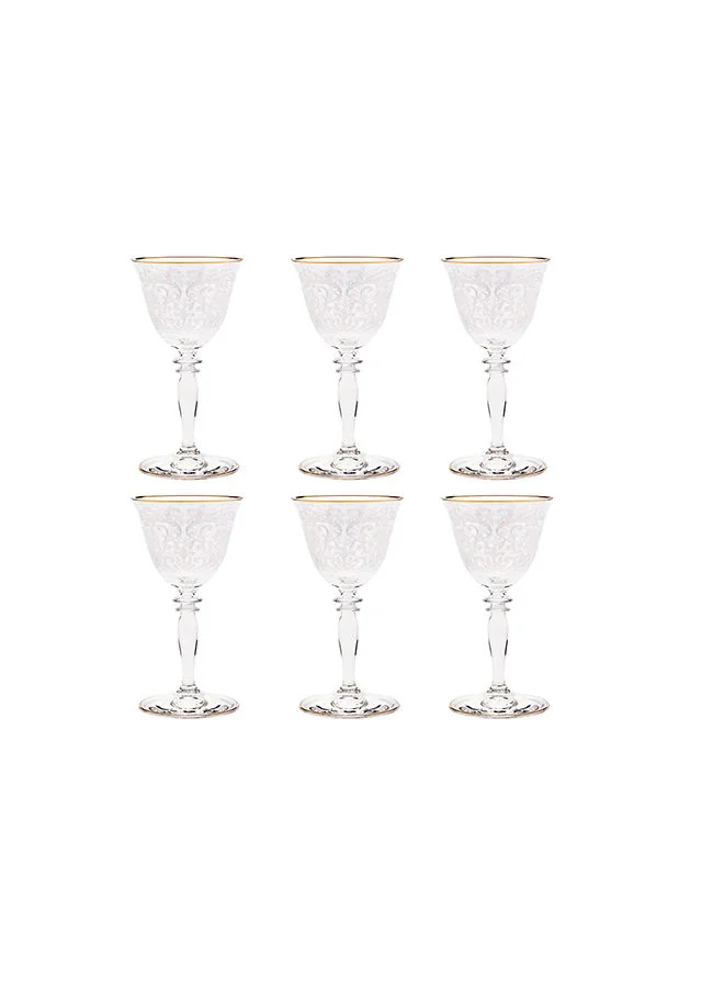 Villeroy & Boch 6-Piece Embroidery Gold Water Glasses