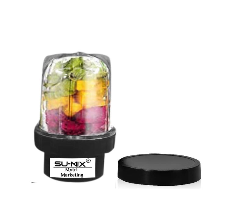 Sumix Bullet Jar for Mixer Grinder Small Pack of 1 350 ML ABS Transparent Juicer Jar Black NMA78 - Image 1