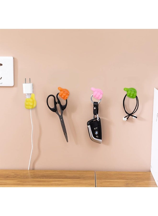 FALMER 10 Pack Silicone Thumb-Up Wall Mount Adhesive Hook, Multi-Purpose Cable and Key Holder Organizer for Home, Office, and Dorm Rooms - Image 3