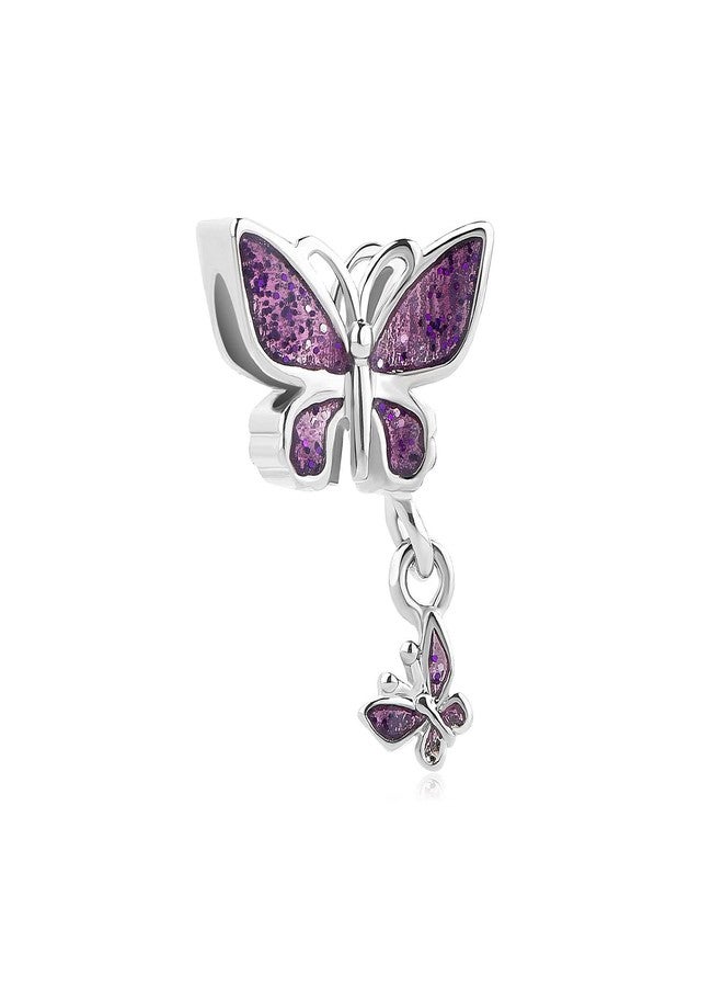 KunBead Dangle Butterfly Bead Pendant Charms Compatible with Pandora Bracelets - Image 1