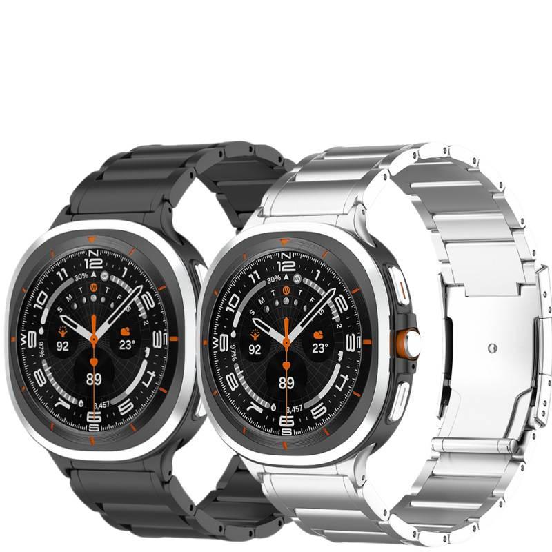 Adjustable Smartwatch Band Compatible with Samsung Galaxy Watch 7 with Fit Replacement Strap for Daily Wear Black - Image 2