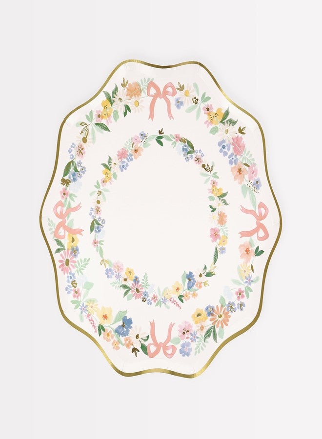 Meri Meri Elegant Floral Side Plates (Pack of 8) - Image 1
