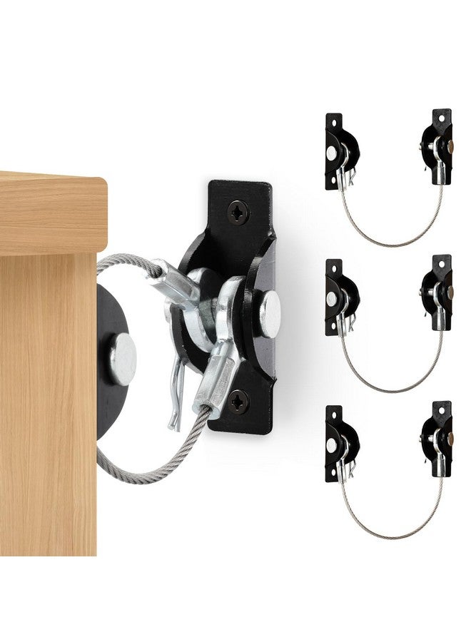 Home Master Hardware Furniture Anchors Anti-Tip Kit (4 Pack)- Furniture Straps for Baby Proofing, Secure 400 lbs Cabinet Prevent Falling Prevention Strap, Wall Anchor Prevent Child Pet Safety, HOME MASTER HARDWARE - Image 1