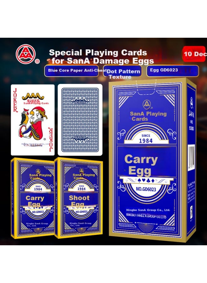 Aaa Guandan Playing Cards Three A 3a Blue Core Paper Adult Entertainment Loose Pack Gd6023 Blue Ten Decks - Image 1