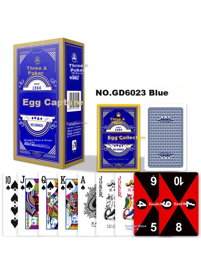 Aaa Guandan Playing Cards Three A 3a Blue Core Paper Adult Entertainment Loose Pack Gd6023 Blue Ten Decks - Image 2