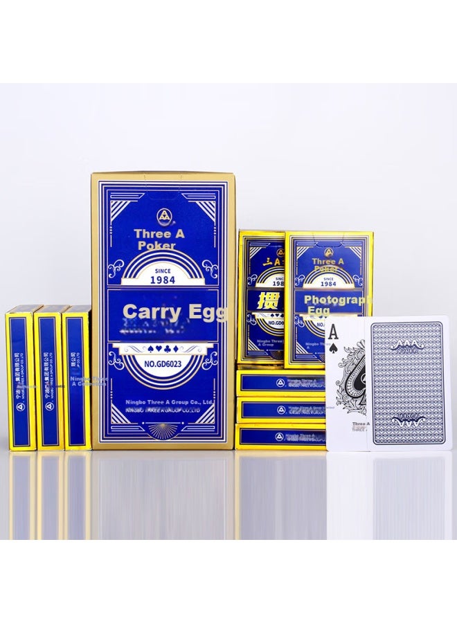 Aaa Guandan Playing Cards Three A 3a Blue Core Paper Adult Entertainment Loose Pack Gd6023 Blue Ten Decks - Image 5