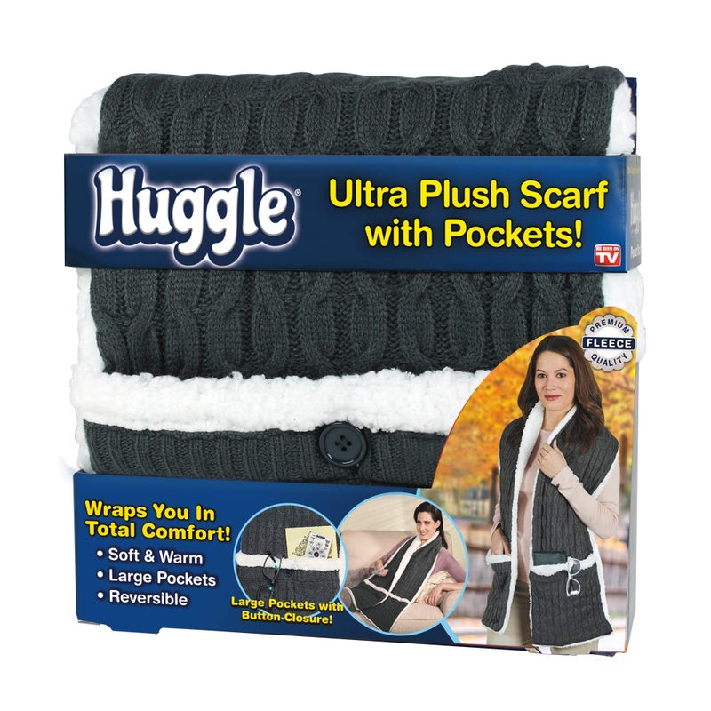 Ontel Huggle Scarf Grey One Size