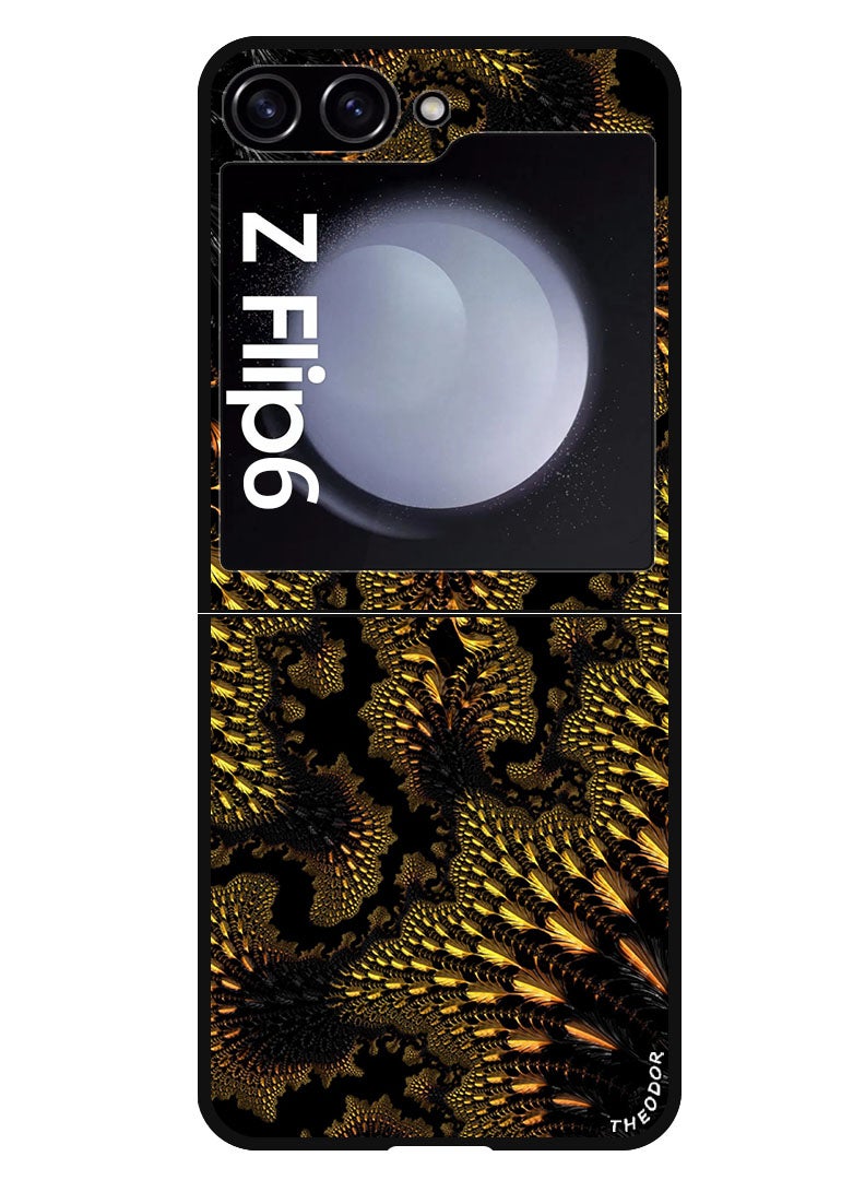 Theodor Protective Case Anti Scratch Shock Proof Bumper Cover For Samsung Galaxy Z Flip 6 fractal_abstraction_sinuous - Image 1
