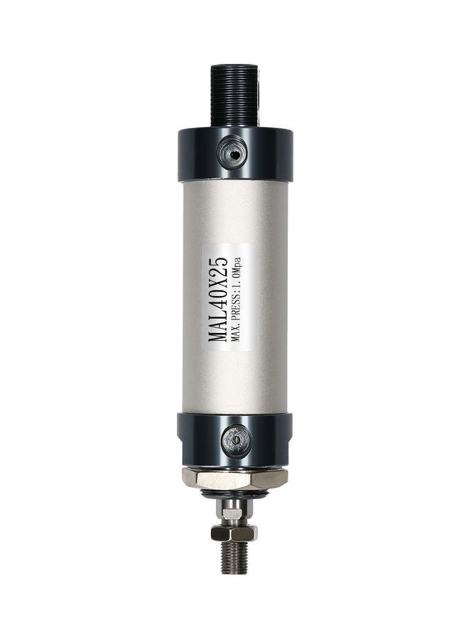 NIBEMINENT Pneumatic Mini Air Cylinder MAL 40 x 25 Silver - Image 2