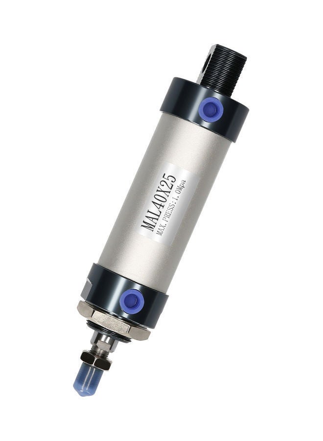 NIBEMINENT Pneumatic Mini Air Cylinder MAL 40 x 25 Silver - Image 1