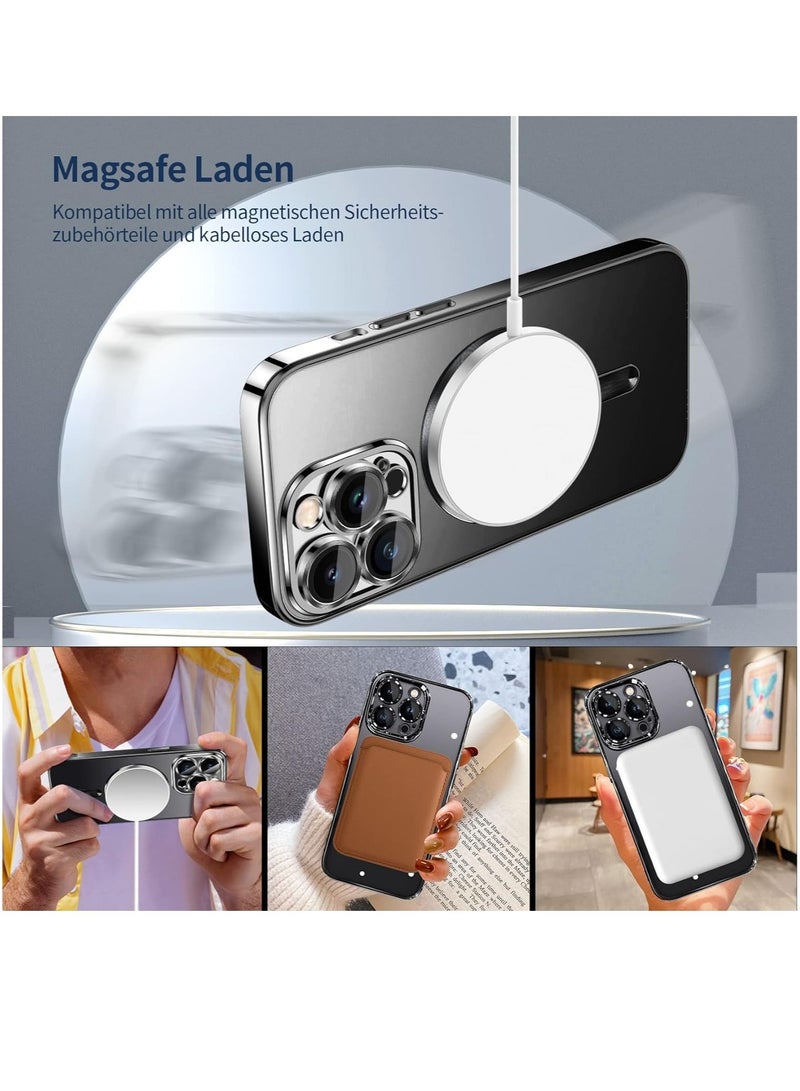 ELTRAZONE Magnetic Phone Case Compatible with iPhone 14 Pro max Case, Camera Lens Full Protection, Non-Yellowing Shockproof Ultra Slim Silicone Cover Support Wireless Charging - Image 4