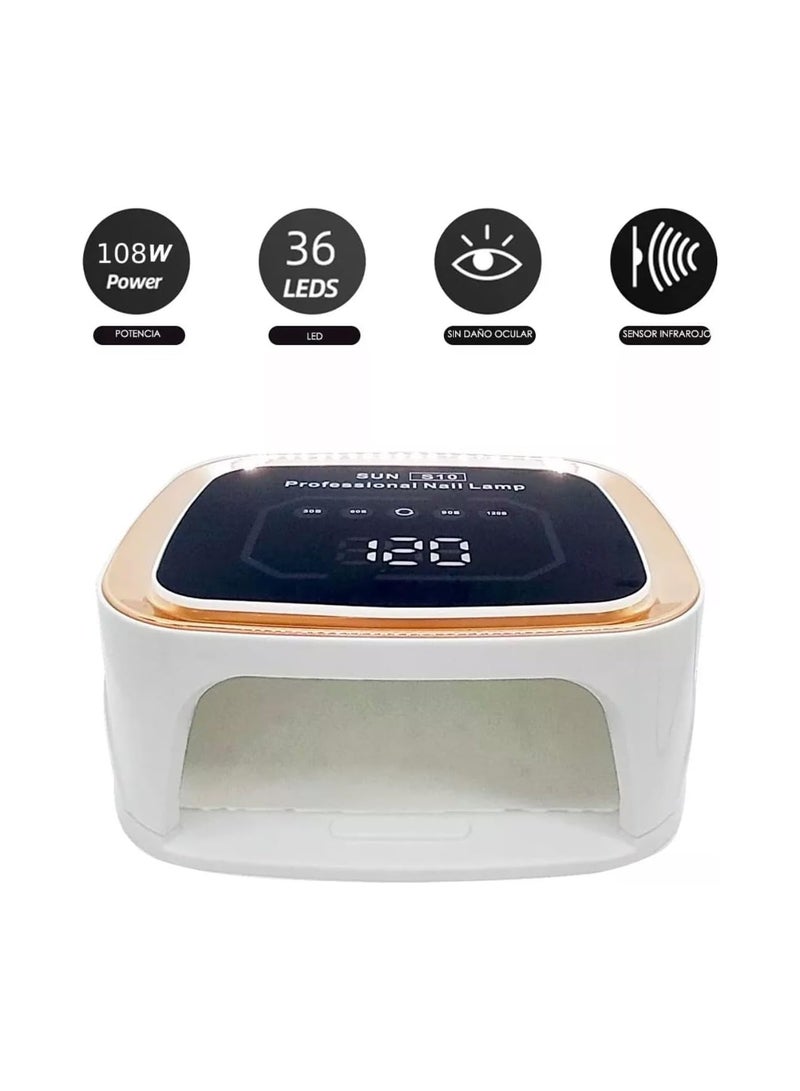 Generic Professional Nail Dryer Lamp Uv/LED 108w Sun S10  - Image 2