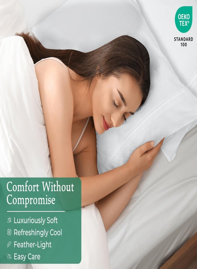 ROYALE LINENS طقم أغطية وسائد بيضاء من رويال لينينز، 12 قطعة - مقاس كوين 20 × 30 بوصة - مصنوع من ألياف دقيقة مصقولة 1800 - مقاوم للتجاعيد والبهتان - عبوة كبيرة من أغطية الوسائد - جودة فندقية، عبوة من 12 قطعة (مقاس كوين، أبيض) - Image 2