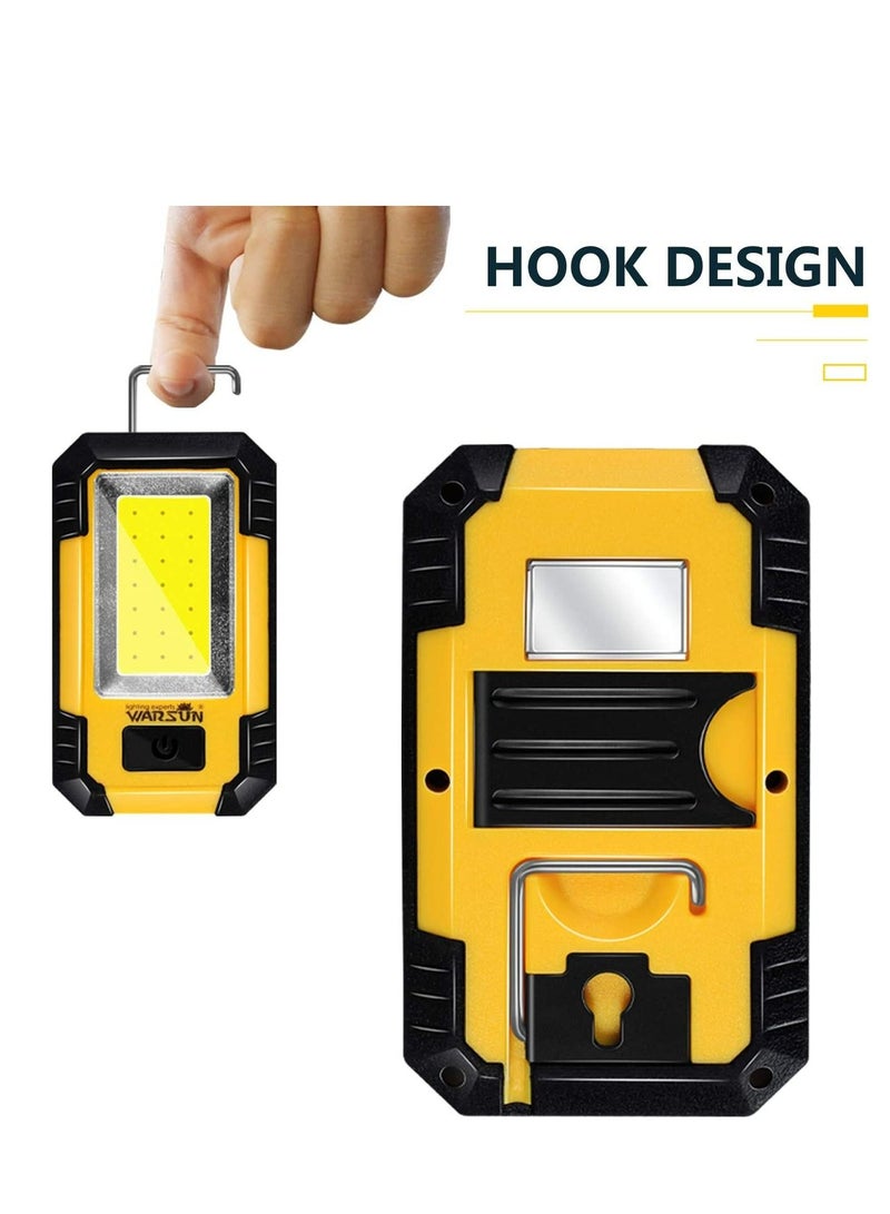 Warsun Led Work Lights Rechargeable Magnetic Mechanic Light Portable Worklight for Camping Car Repairing 30w 1200 High Lumens Bright Yellow - Image 3