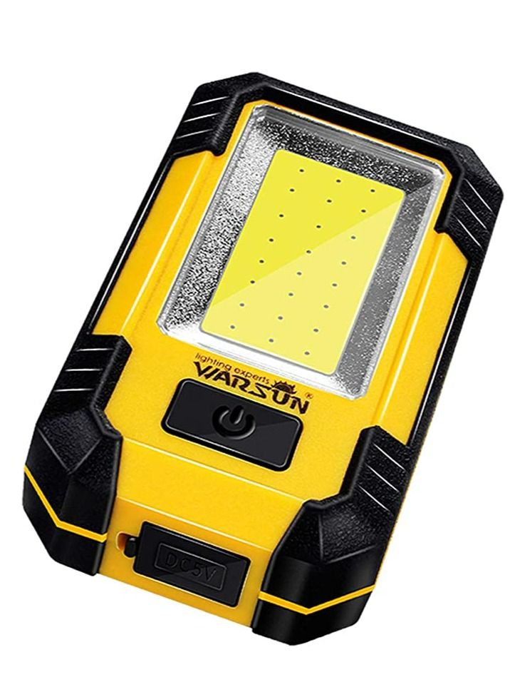 Warsun Led Work Lights Rechargeable Magnetic Mechanic Light Portable Worklight for Camping Car Repairing 30w 1200 High Lumens Bright Yellow - Image 1