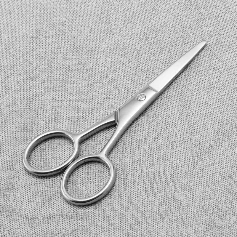 Stainless Steel Round Head Nose Hair Trimmer Beard Trimmer Men'S Trimmer Manual Small Scissors Small Portable Beard Trimmer - Image 5