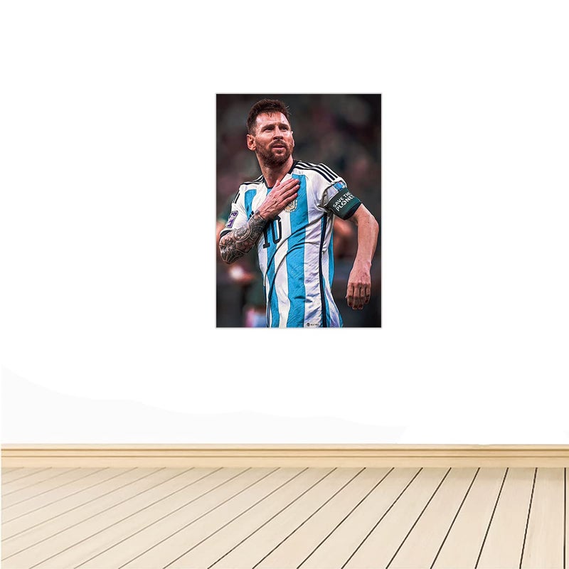 Messi Wall Sticker - Football King Messi Wall Poster - Messi King Wall Poster Sticker - Messi Football Wall Poster Sticker - 300GSM - Glossy - Strong Adhesive - starxdecals  - Image 4