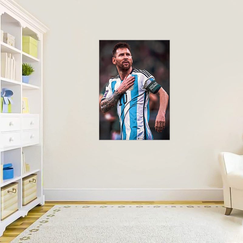 Messi Wall Sticker - Football King Messi Wall Poster - Messi King Wall Poster Sticker - Messi Football Wall Poster Sticker - 300GSM - Glossy - Strong Adhesive - starxdecals  - Image 2