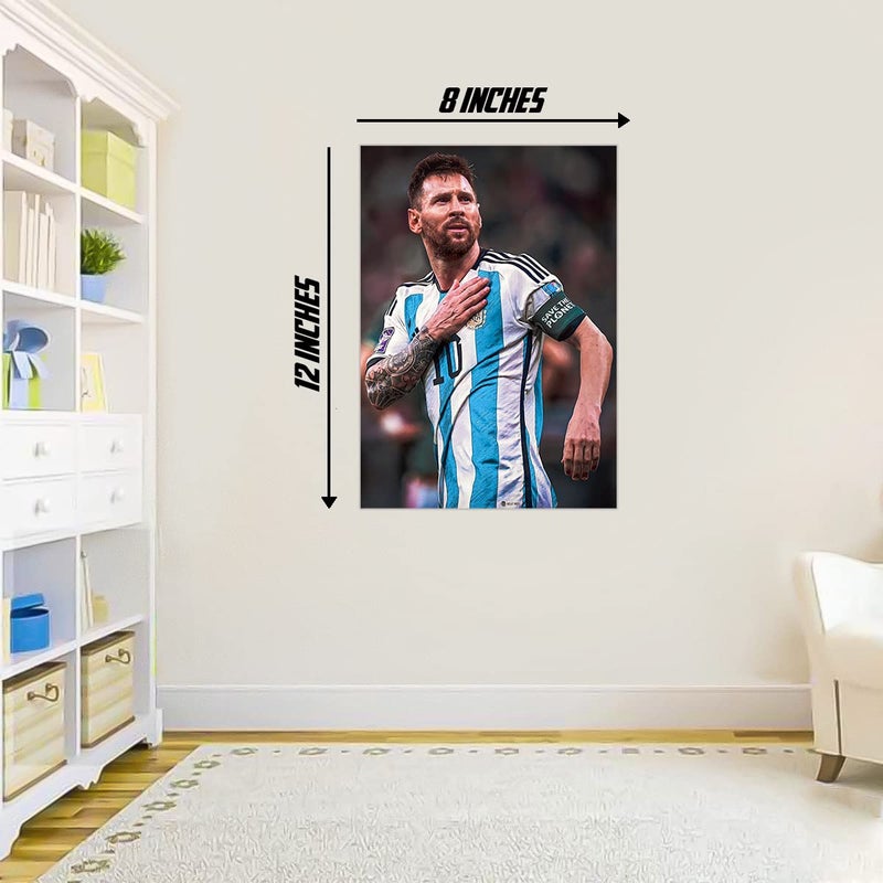 Messi Wall Sticker - Football King Messi Wall Poster - Messi King Wall Poster Sticker - Messi Football Wall Poster Sticker - 300GSM - Glossy - Strong Adhesive - starxdecals  - Image 3