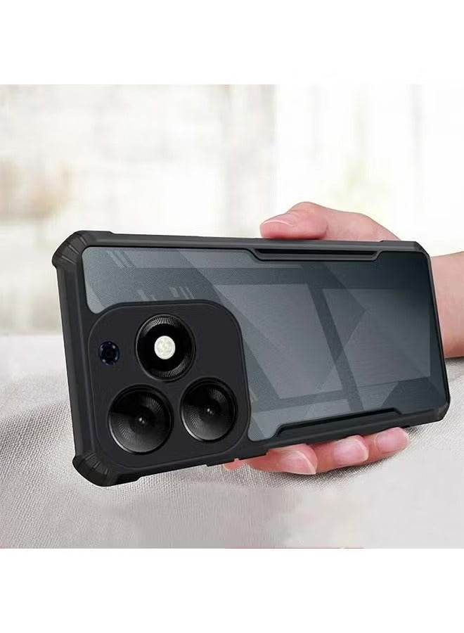 Mobile Phone Case Cover for Infinix Hot 40 Pro 4G, Ultra-Thin Lightweight Cover Soft TPU Bumper + Acrylic Clear Back Case Cover - Image 4