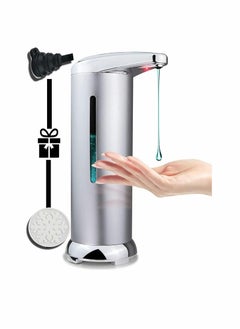 SYOSI Automatic Soap Dispenser Hand Sanitizer Dispenser Touchless Soap Dispenser Infrared Motion Sensor Stainless Steel Dish Liquid Free Auto Hand Soap Dispenser for Bathroom or Kitchen  - Image 1
