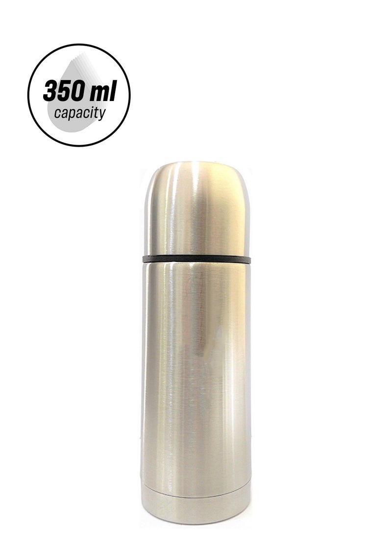 Alsaif Silver Vacuum Flask 350ml Insulated Bottle Portable Drink Thermos for Daily Use Travel Office Home - Image 1